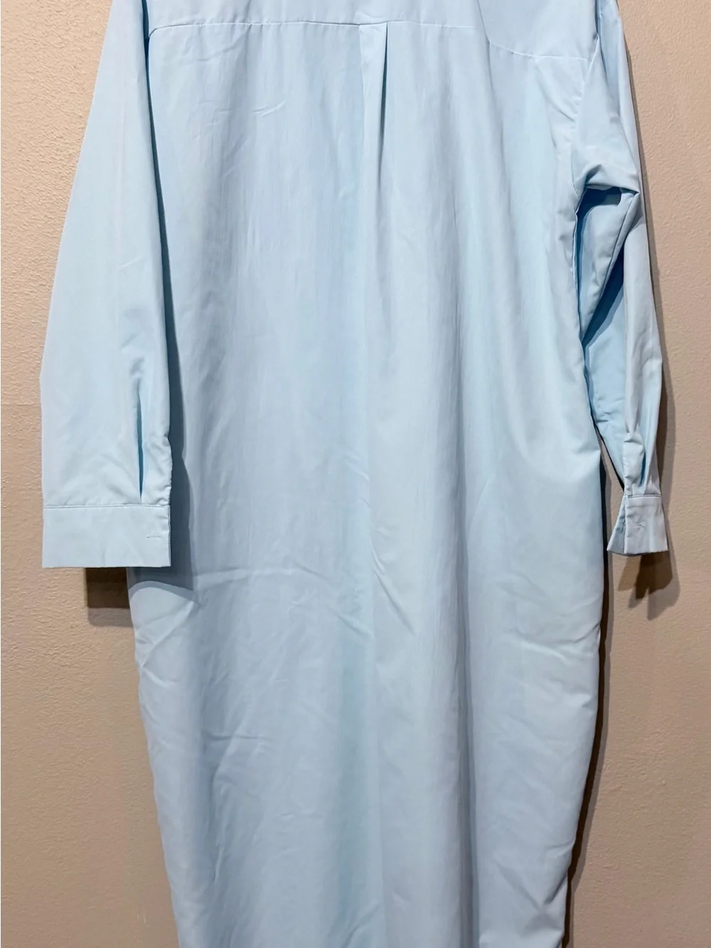 Uoozee Women’s Light Blue Long SleeveButton Shirt Dress Size M